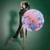 1PC Printed Photograph Props Long-handle Vintage Silk Umbrella for Hanfu Accessories Umbrella Parasol Colorful Oiled Paper