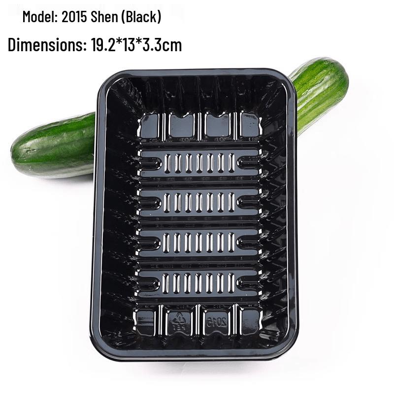 Disposable Food-Grade Rectangular Plastic Trays, 100-Pack
