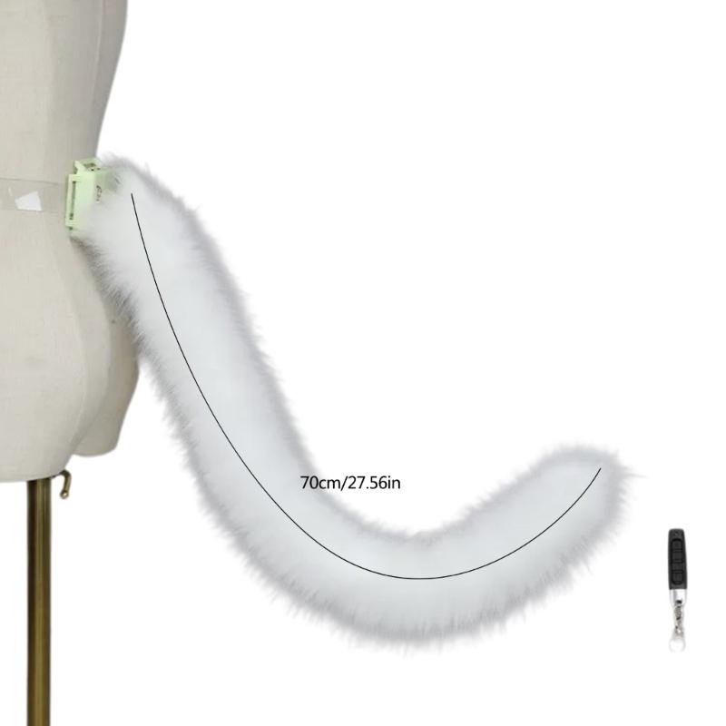 Tier-Cosplay-Kostüme Elektrisch Beweglich Kunstpelze Katzen Füchse Schwanz Pelziger Schwanz für Halloween Party Kostüm Zubehör