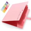 1Pc Expanding File Folder 5 Pocket Folders For Documents Portable Paper Organizer For School Office Supplies A4 Size