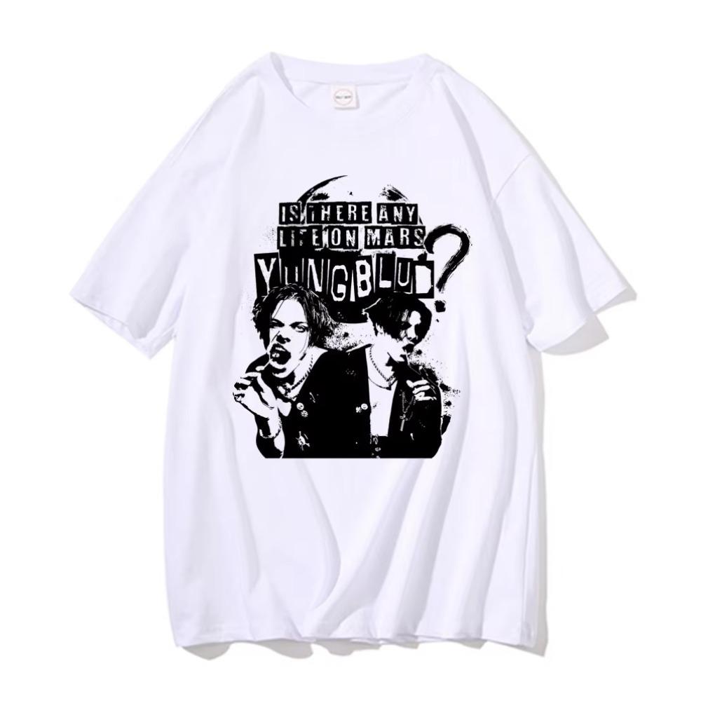 Rock Singer Yungblud Is There Any Life on Mars Graphic T-shirt Men Vintage Oversized T Shirts Women Tshirt S