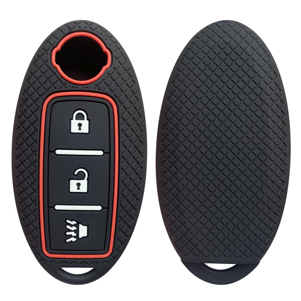 Silicone Key Case For Nissan Tiida Qashqai J11 J10 Micra Kicks Altima X-Trail Fuga Navara Leaf Note Sentra Murano Car Key Cover