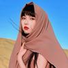 Soft Natural Fiber Head Cover Shawl Wrap Versatiles Unisex Shawl Scarf For Outdoor Activity And Travel