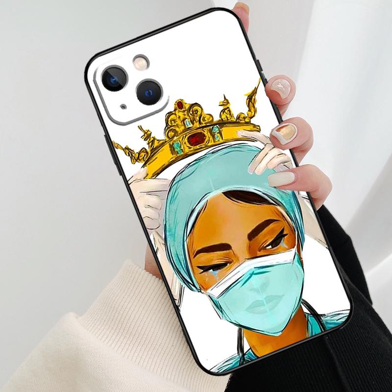 Cartoon Medicine Doctor Nurse Phone Case For iPhone 17 Pro Max 16 15 11 13 12 14 Pro Max Mini 15 16 Plus 16e 17 Air Cover