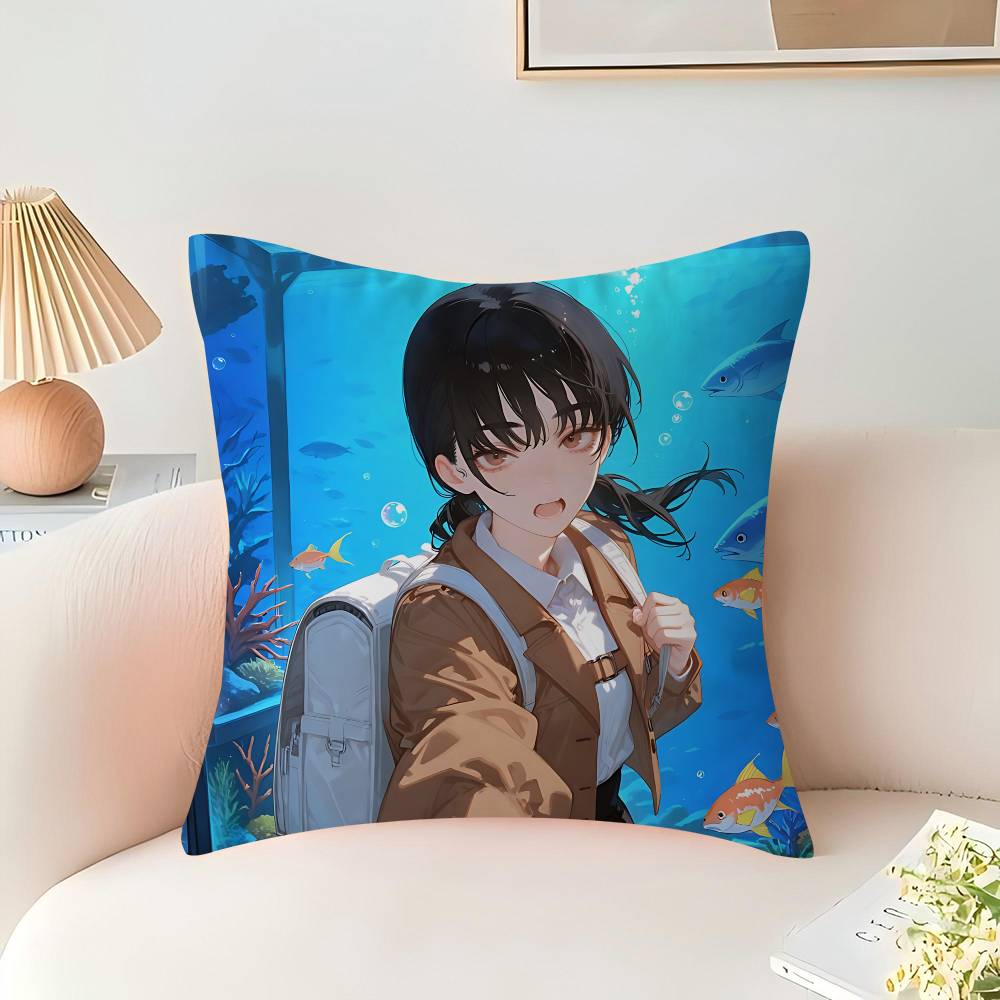 Chainsaw-Man Mitaka Asa Pillow Anime Pillow Sofa Bed Head Pillow Cover Cushion Cover 45x45 cm Fashion