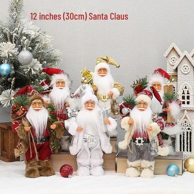 12" Standing Santa Claus Christmas Home Decoration Ornaments