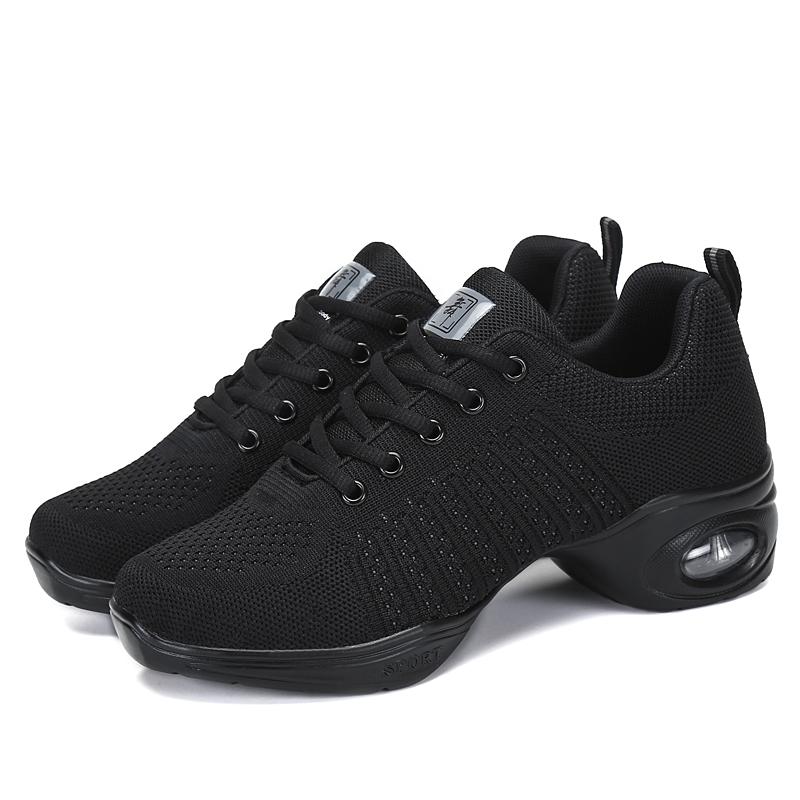 Women's Large Size Flying Woven and Breathable Bottom Increase Ballet Sports Shoes Dance Women's Shoes