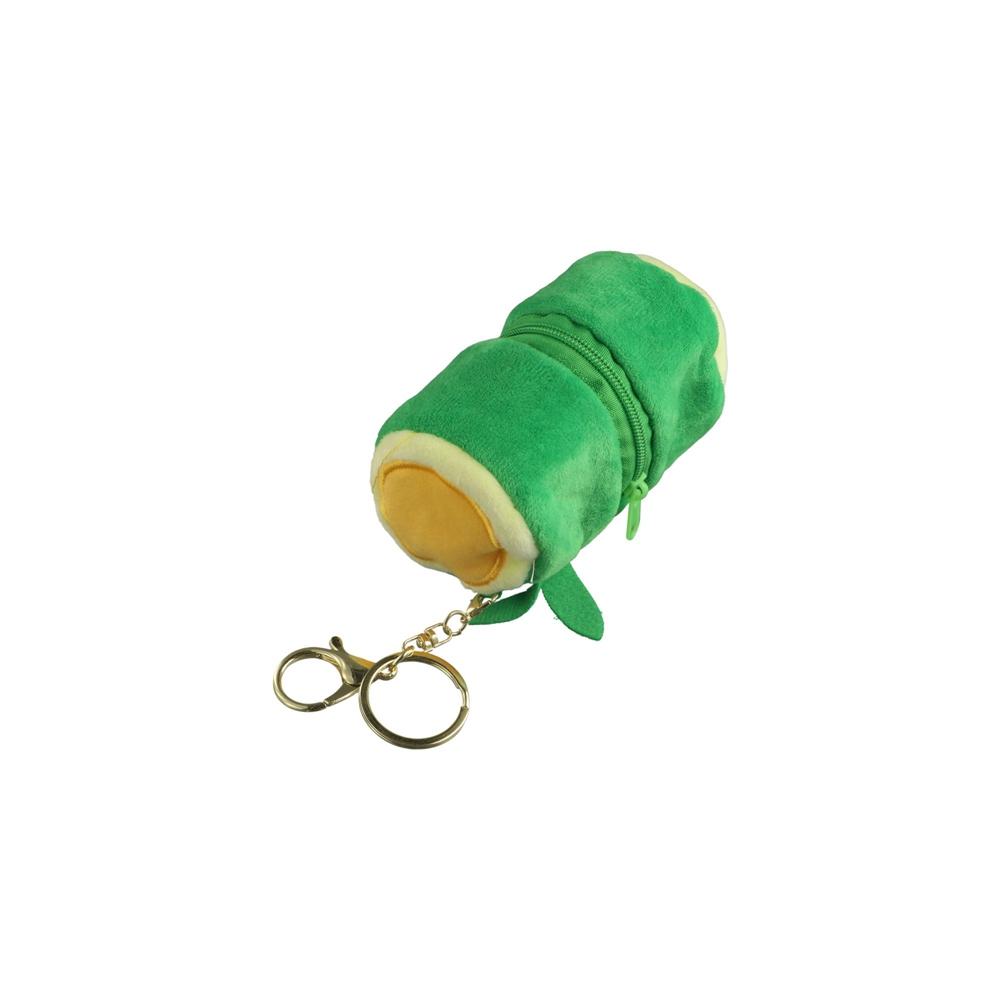 Cartoon Bamboo Tube Panda Keychain Plush Stuffed Kawaii Animal Pendant Lovely   Unisex