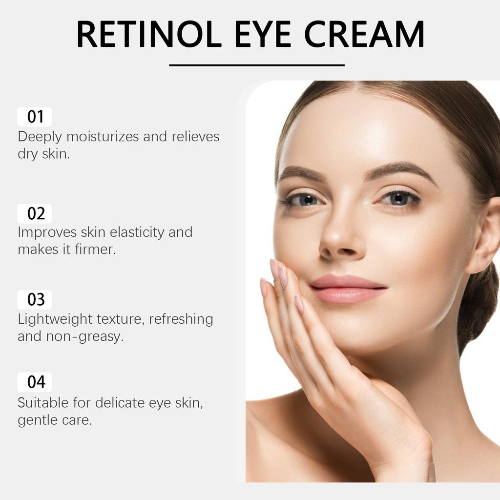 Retinol Augencreme Feuchtigkeitsspendende Und Straffende Augencreme Ist Für Dunkle Augenringe Und Tränensäcke Konzipiert, 50g