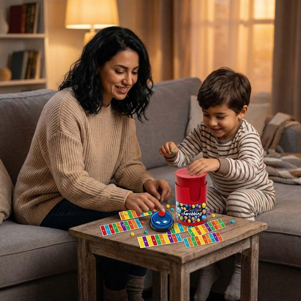 Colorful Ball Bead Grabbing Board Game Exciting Bells Bingo Board Games Party Punishment
