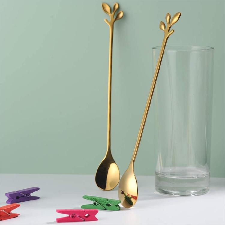6 Pack Tableware Dessert Spoons Stirring Spoon for Kitchen Stirring Mixing Sugar
