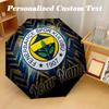 8 Rib Auto Folding Umbrella Fenerbahçe FC Print Custom Name Text Portable Rain Gear