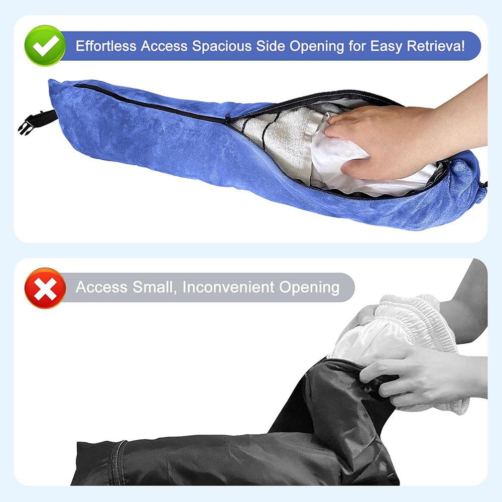 Borsa Multifunzionale Gonfiabile per Cuscino da Viaggio per il Collo con Tasca Portaoggetti Cuscino a U Comodo Federa per Bagaglio Borsa Portatile