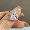 925 Silver 1-4 CT Simple Sparkling Pear Shape Zircon Ring For Women Engagement Wedding Luxury High Quality Fine Jewelry