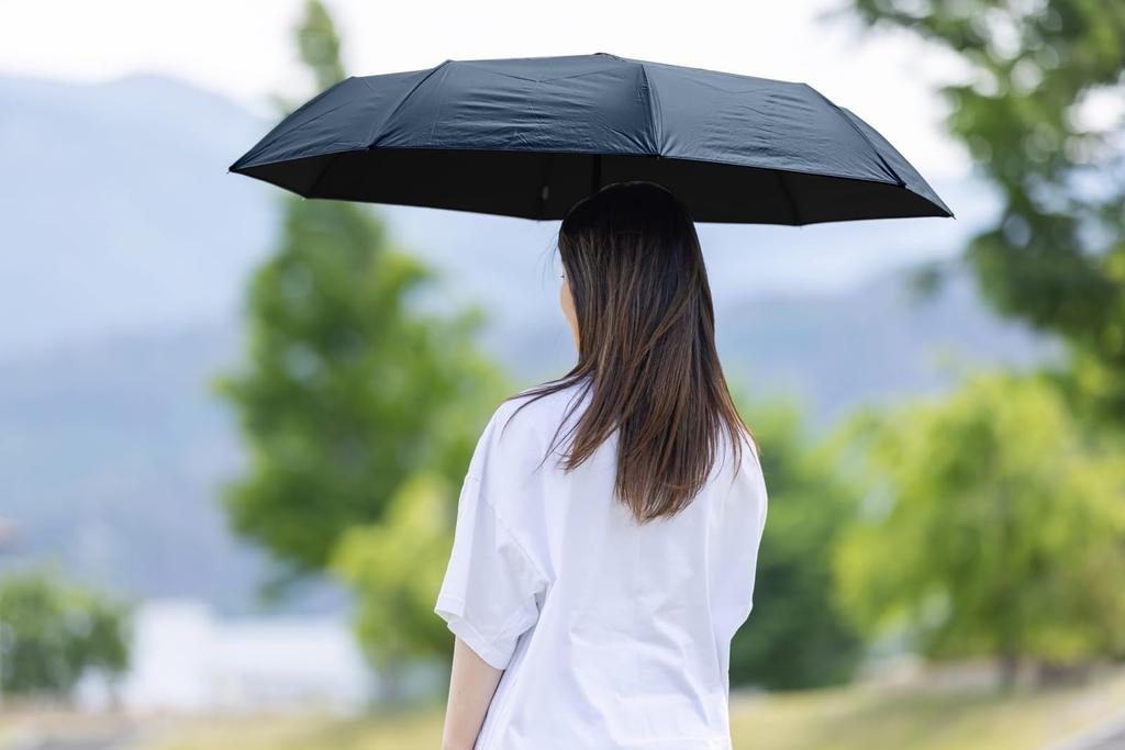TRADE ONE Folding Sun and Automatic 30935 Umbrella, Rain, One-Touch Open/Close, Unisex, Navy,