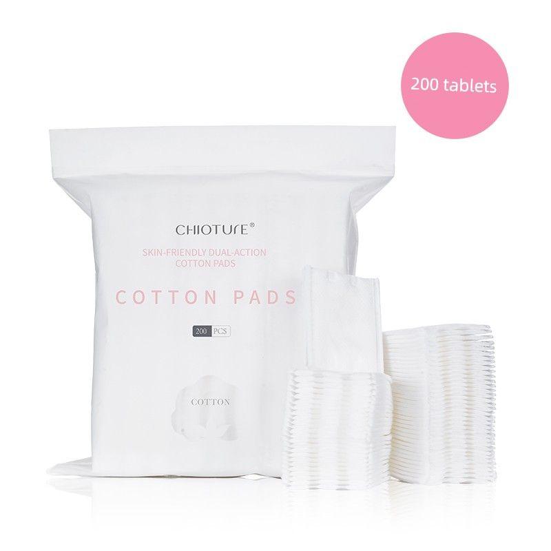 

CHIOTURE Facial Wipe Female Cotton Puff Genuine Goods Face Pure Cotton Large Package Disposable for Wet Compressing Cotton Make-up Removing Tissue 200 pieces