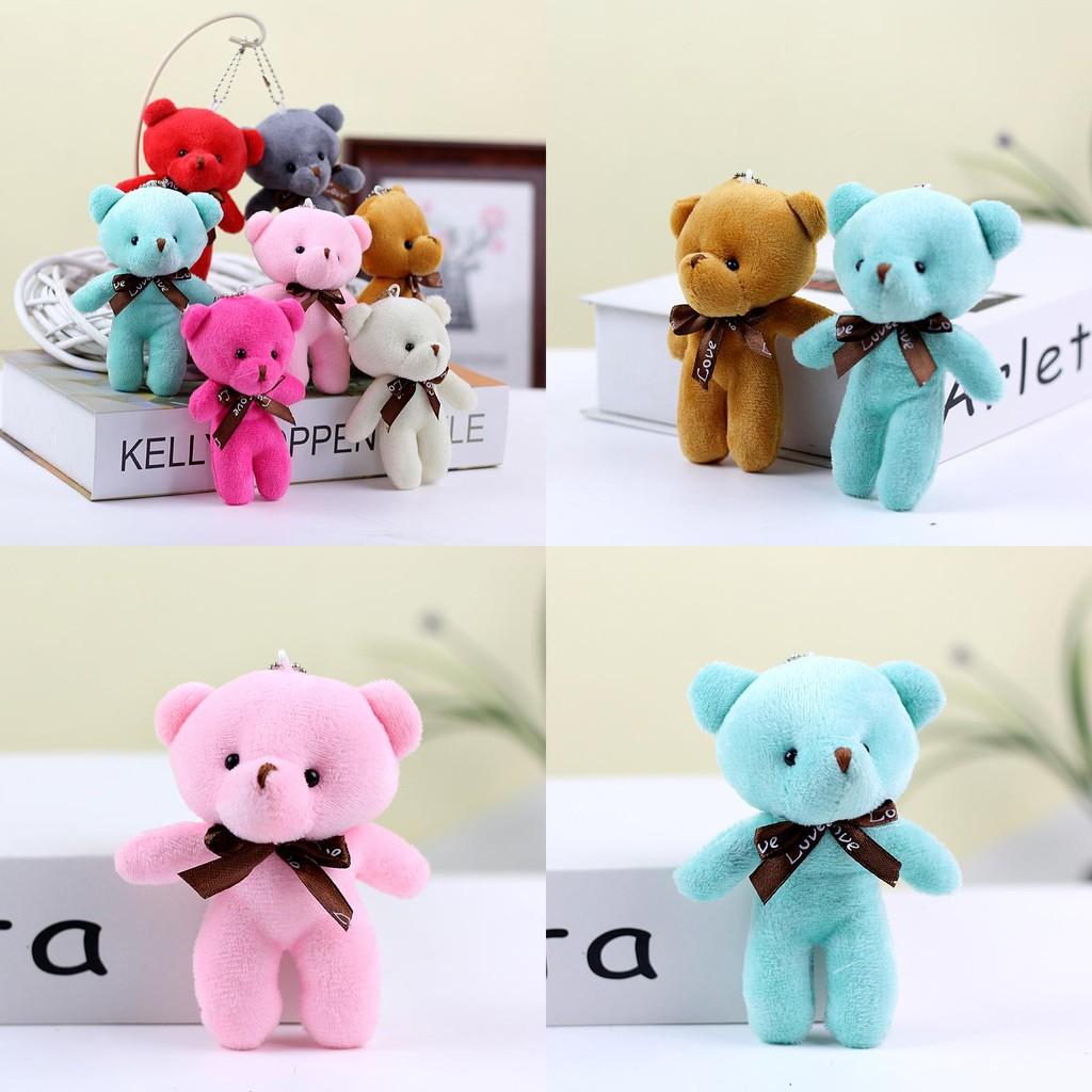 Adorable Teddy Bear Plush Toy Keychain Soft Stuffed Animal Doll Cute Gift
