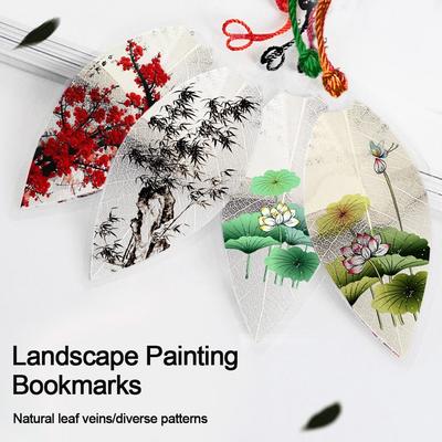 Colorful Archaic  Bookmarks Chinese Leaf Vein Bookmark  School Supplies
