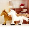 Simulated Horse Plush Toy Doll Pony Doll Doll Big White Horse Throw Pillow Children'S Cognitive Model Toy