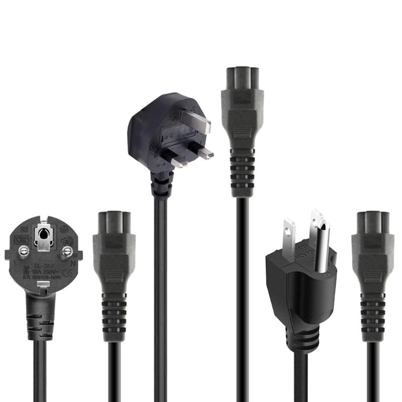 Laptop Power Cable Cord 3Pin Prong Connector PVC Insulated Cable for Laptop Notebook Charging Adapter 1.2m 4ft