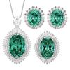 Jewelry Simulation Bird'S Nest Chepala Green Vintage Jewelry Set Main Stone 15 * 20-13 * 18