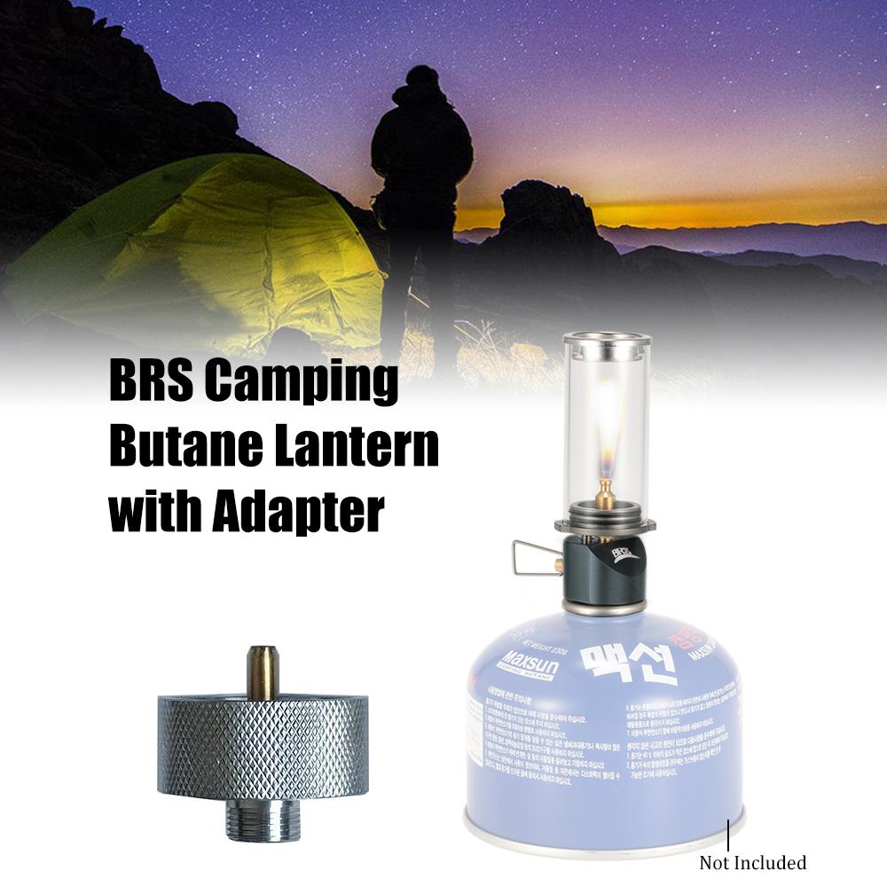 Lamp Light Butane Gas Light Lantern with Gas Adapter Conversion Head for Camping Picnic Self-driving