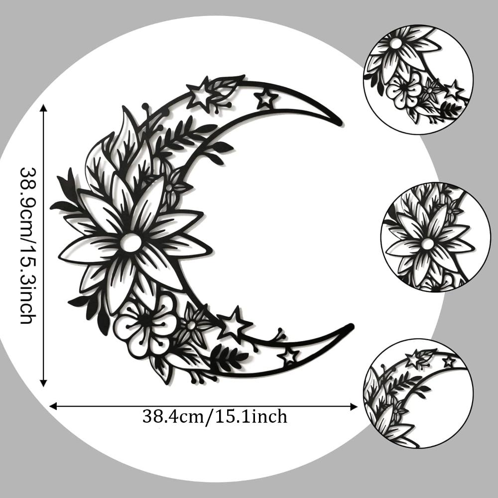 Boho Butterfly Wall Art: Black Metal Flower for Chic Spaces Charming Boho Wall Decoration Living Room for Home Enhancement