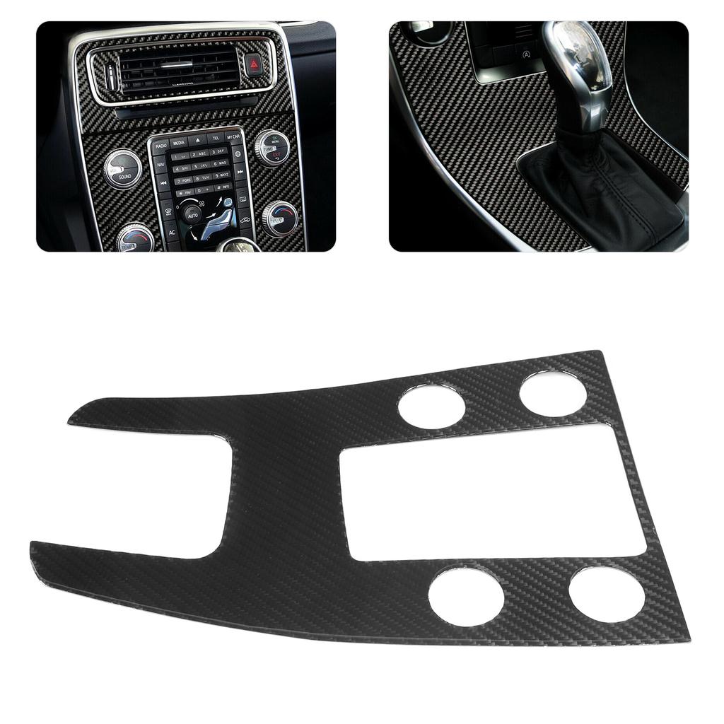 Accessorio Copertura Pannello Leva Cambio Console Centrale in Fibra di Carbonio Adatto per V60 S60 2010 2017Guida a Destra