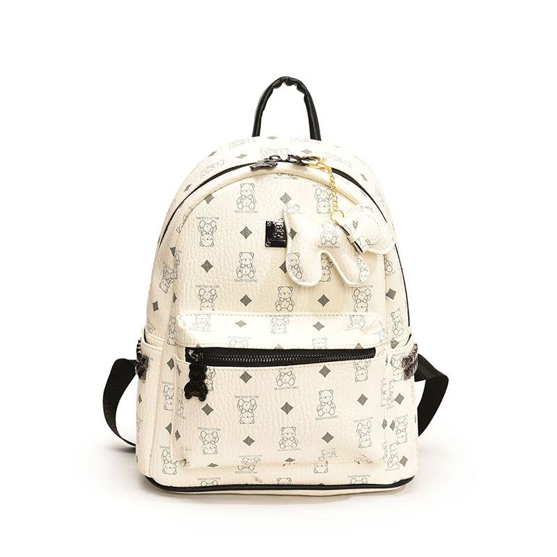 Νέα τσάντα υψηλής ποιότητας για την αρχή της άνοιξης, κλασικό σακίδιο πλάτης με αρκουδάκι, ευέλικτη τσάντα ώμου για γυναίκες