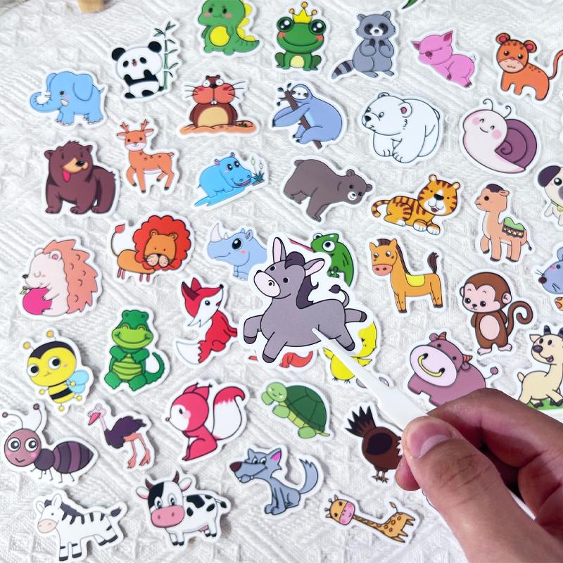 50 Pcs Cute Animal Stickers Vinyl Waterproof Water Bottle Stickers Notebook Sticker For, Laptop, Skateboard, Phone, Guitar, Car