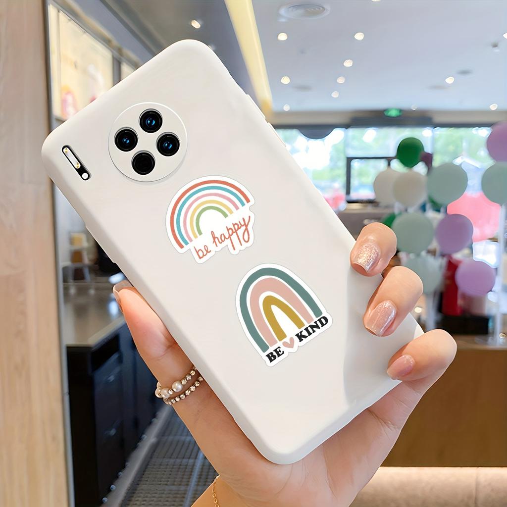 500pcs Colorful Rainbow Decal Stickers Water Bottles Laptops Phone Skateboards Aesthetic Stickers for Gifts Packaging Stickers