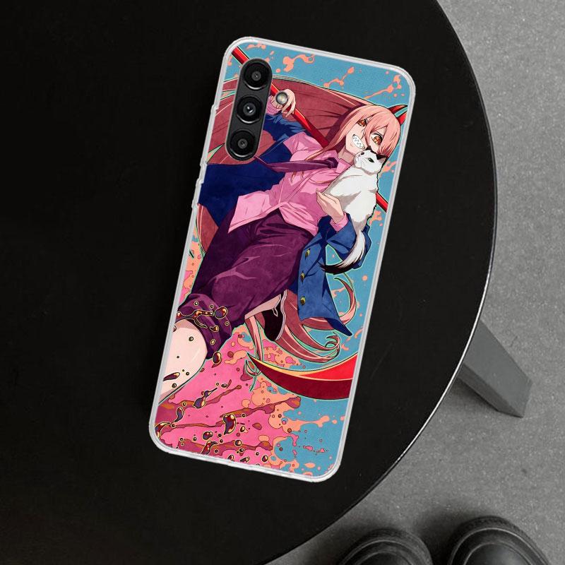 Chainsaw Mans Power Phone Case Cover for Samsung Galaxy A17 A16 A26 A36 A56 A57 A37 A15 A25 A35 A55 A14 A24 A34 A54 A13 A23 A33