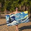 The Great Wave Off Kanagawa Microfiber Beach Towel Absorbent Quick Dry Soft Yoga Swimming Resort Mountain Climbing Towel