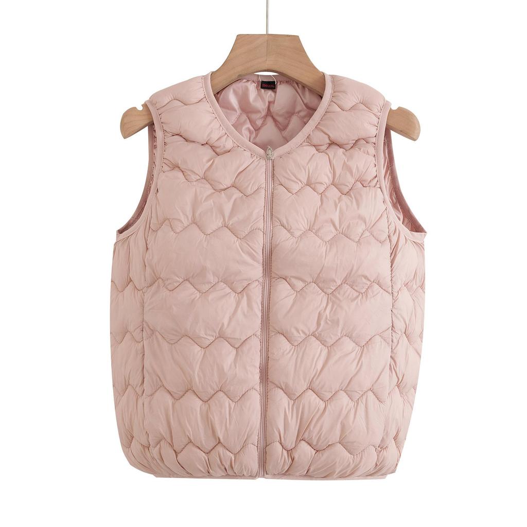 Down Cotton Vest Women's Inner Wear Autumn and Winter New Slim-fit Bottom Inner Wear Vest Medium Thin Warm Vest Vest