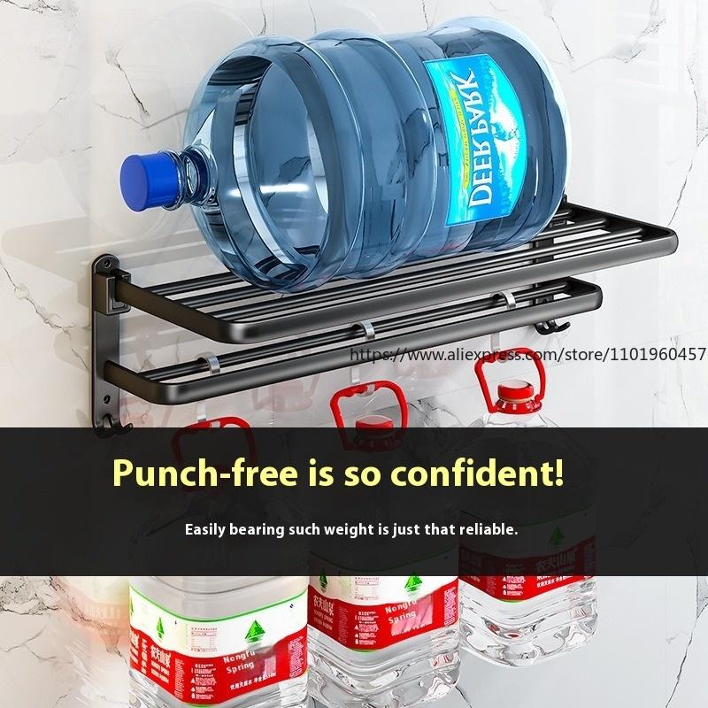 Bathroom Rack No Punching Space Aluminum Towel Rack Toilet Toilet Storage Towel Rack Bathroom