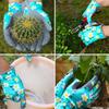 Fuhikama Gardening Floral Soft Synthetic for Farm and Splitting Firewood Gloves, Print, Thorn-Resistant, Breathable, Leather, Gardening, Work,