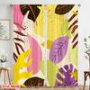 2pcs,2D Plane Printing Print Curtains Colorful Leafy Swirls Polyester Easy Install (without Rod) Room Decor Perfect for Living