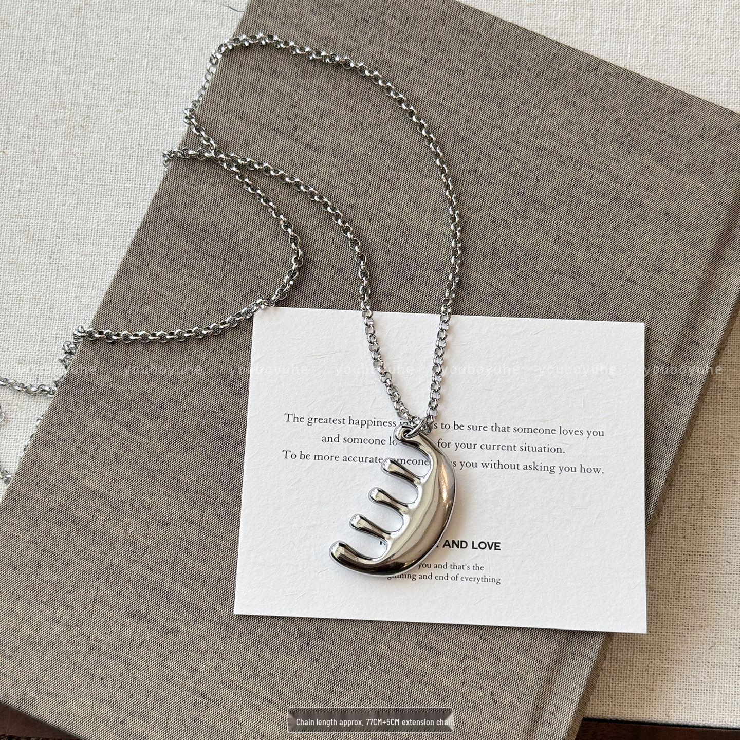 Уникальное ожерелье-подвеска в виде расчески из титановой стали - Невыцветающая цепочка для женщин