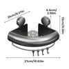 Shower Shelves Suction Cup With Hooks Storage Shower Shelf Corner Wall Rack For Home Bathroom Kitchen Towel Shampoo Body Wash