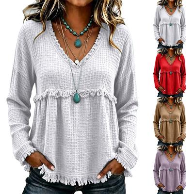 Women's Fashion Long Sleeve Casual Top for Everyday Wear