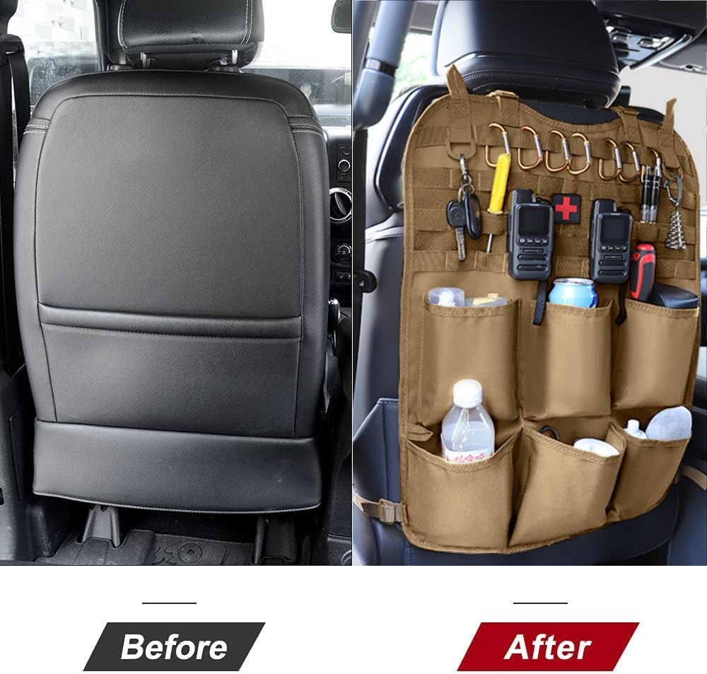 EXCEREY Car Storage Backseat Tool Bedside Pencil Large Car Convenient Kick 7 Pocket, Bag, Pouch, Storage, Case, Capacity, Accessories, Item, Guard,