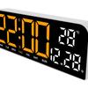 Large LED Alarm Clock with Simple Design - Desktop or Wall Mountable