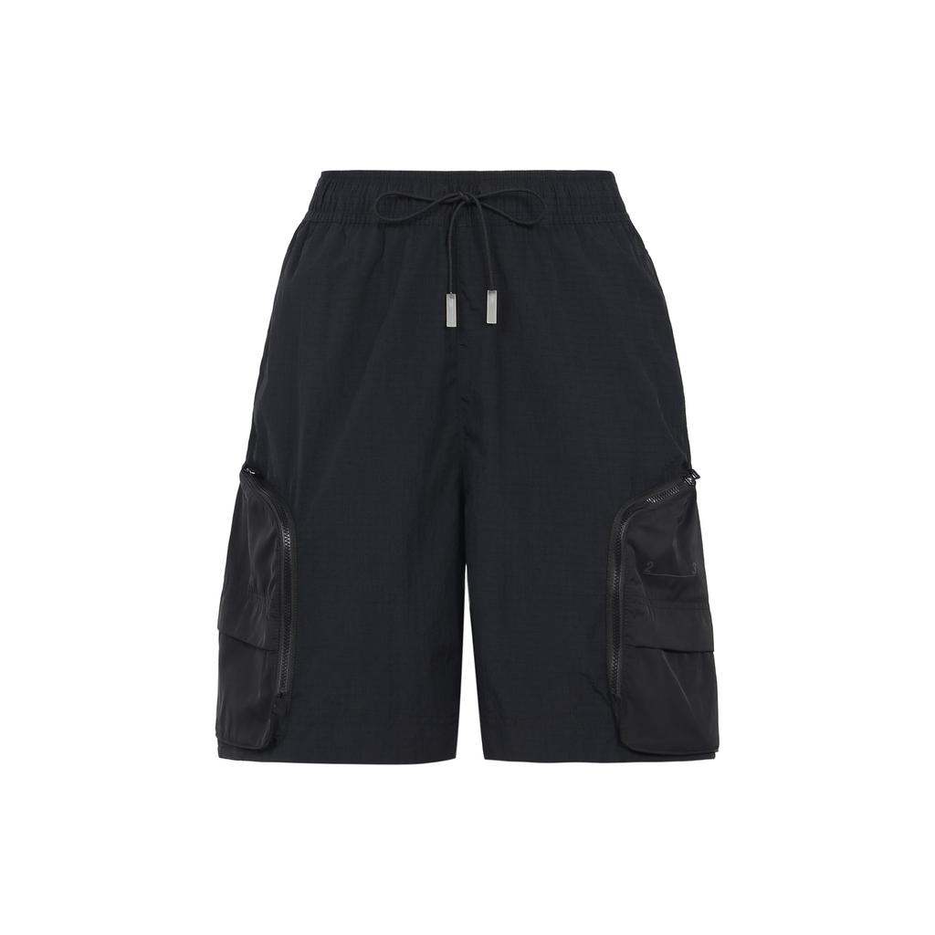 Jordan Solid Color Zip Pocket Shorts Men Bottoms Black DX9654-010