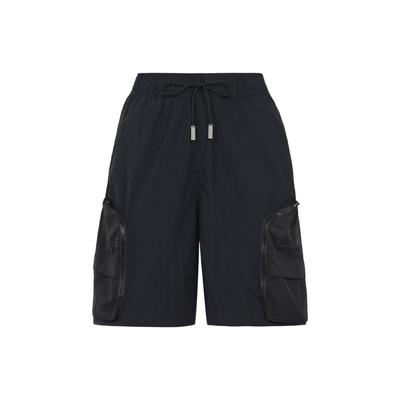 Solid Color Zip Pocket Shorts Men Bottoms Black DX9654-010