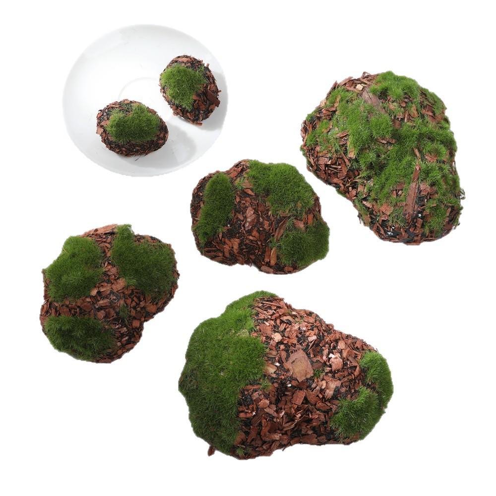 Simulated Wood Chips and Moss Stones for Micro Landscape and Bonsai Decoration