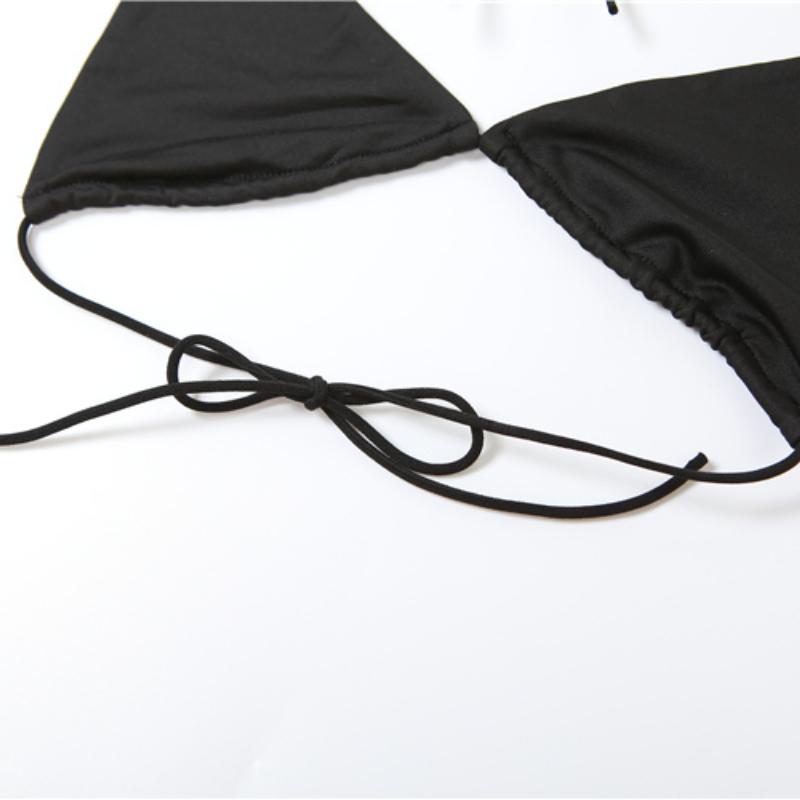 Netz Sexy Heiß Vintage Gothic Grunge Sets Lässig Elegant Neu Durchsichtig Damen Sommerkleidung Schwingender Hals Einfarbig Weiblich Mitternachts-Outfits