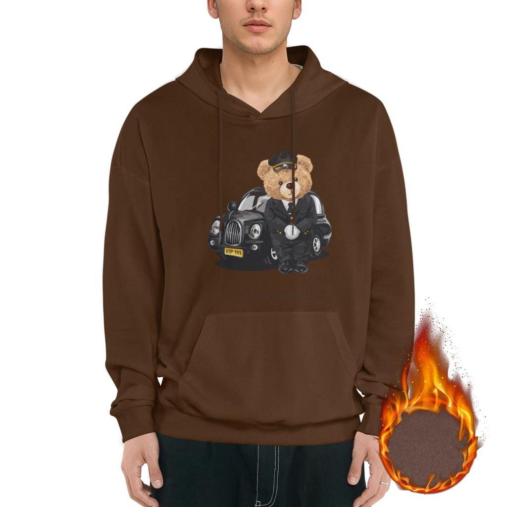 1 Pack Men’s Fleece Hooded Sweatshirt Warm Pullover Hoodie Soft Lined Casual Winter Top Relaxed Fit Streetwear Everyday Wear M-3XL