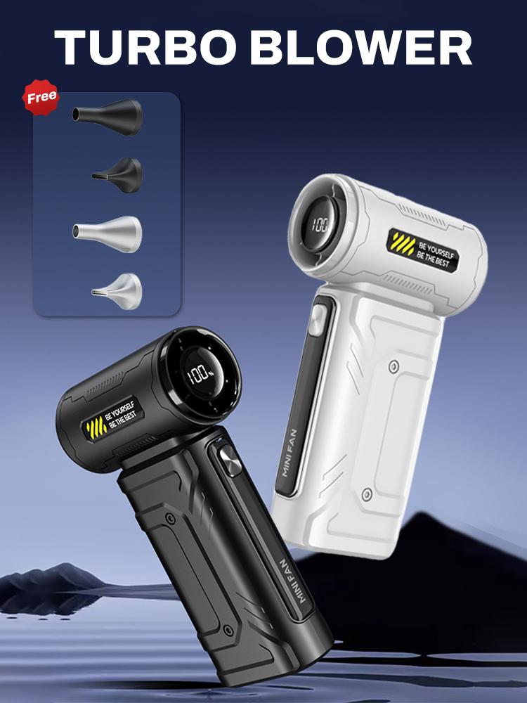 400000RPM Violent Fan Dust Blowing Brushless Ultra Turbo Fan Jet Battery Display High-Speed Handheld Powerful Blower Low Noise