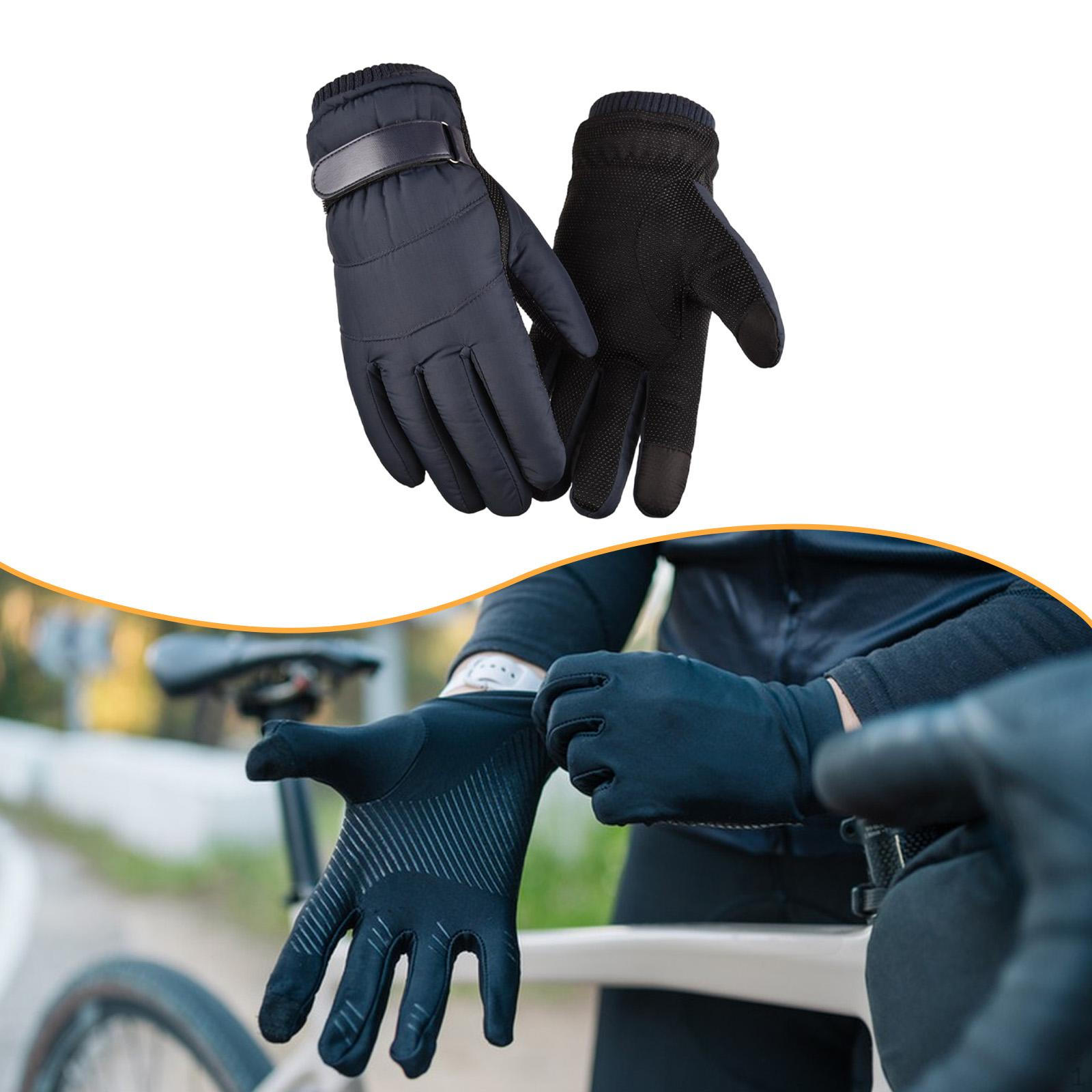 

Mens Winter Gloves Motorcycle Wear Resistant Trendy Non Slip Thermal Warm for Commuting синій