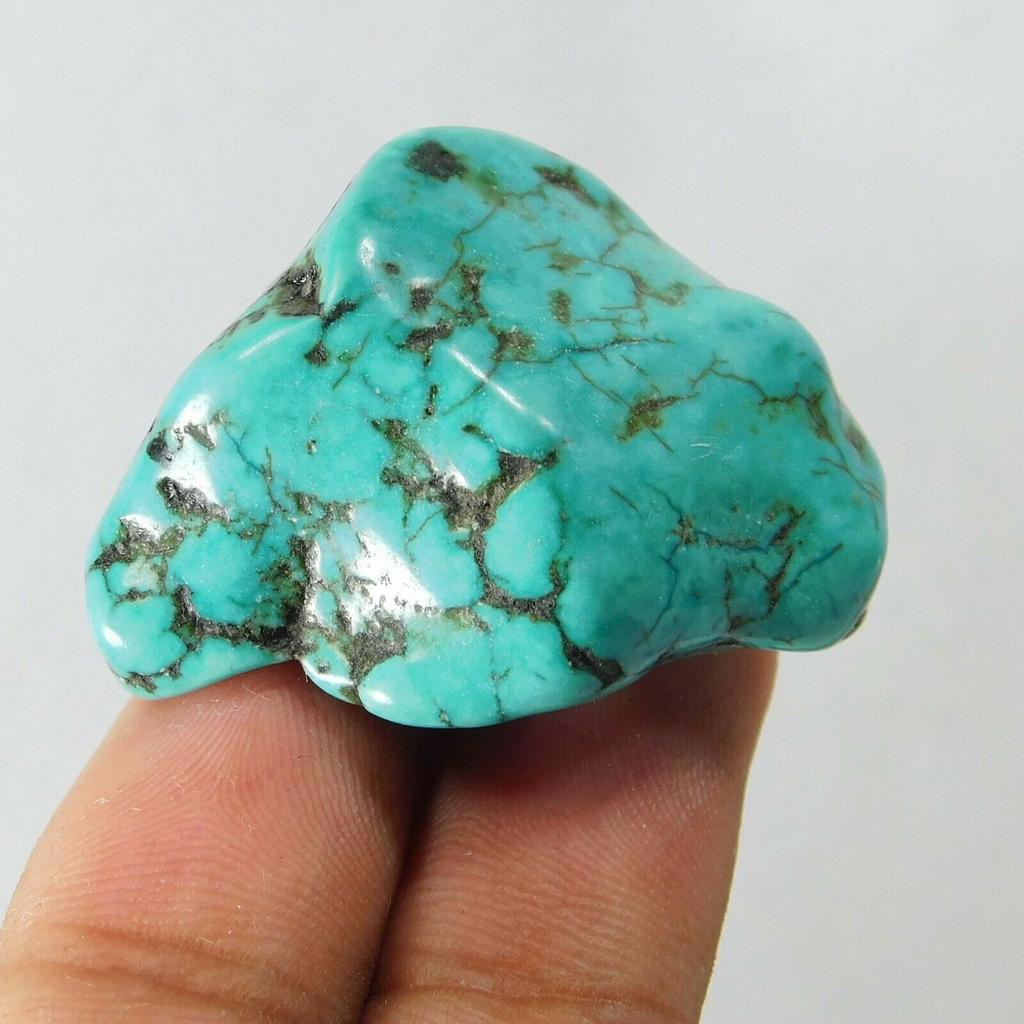 Natural Blue Turquoise Loose Gemstone 100 ct Arizona Rough Slab Crystal for Gemstone Collections